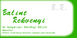 balint rekvenyi business card